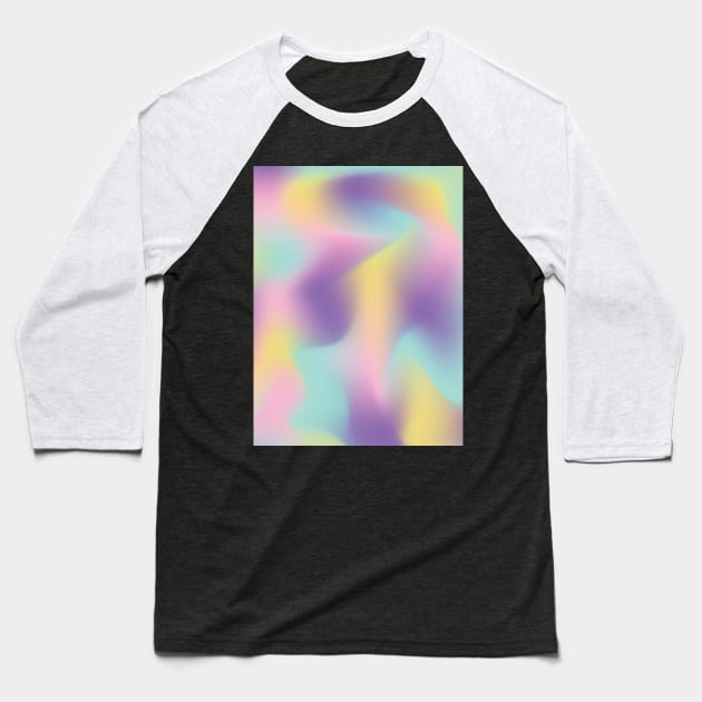 Pastel Colors Abstract Art Baseball T-Shirt by Designoholic